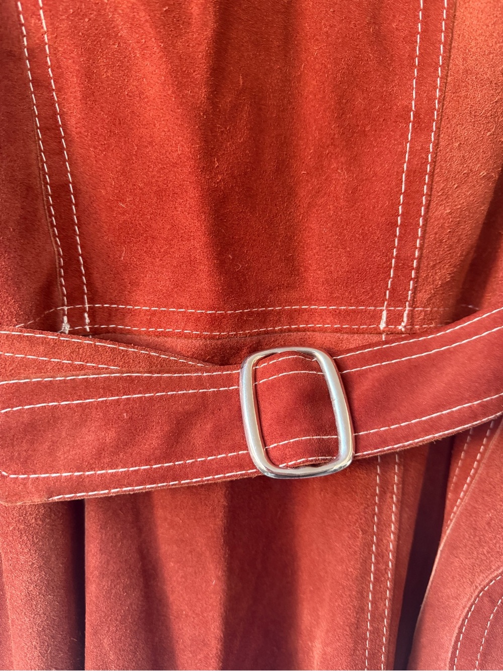 Women’s Rust Suede Button-Front Jacket - Picture 9 of 12